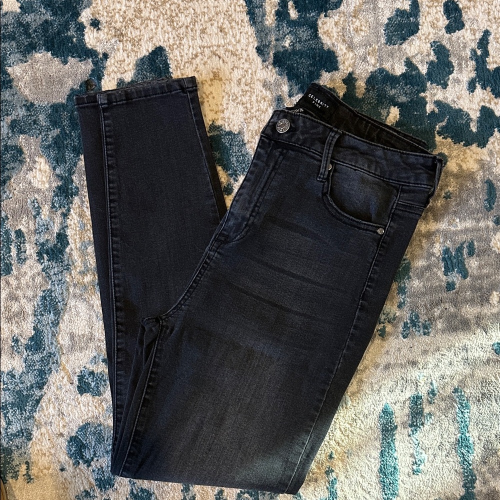 Celebrity Pink womens black wash Skinny Jeans